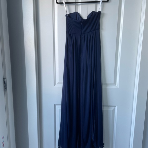 David’s Bridal | Strapless Dark Blue Bridesmaid Dress - Picture 3 of 6